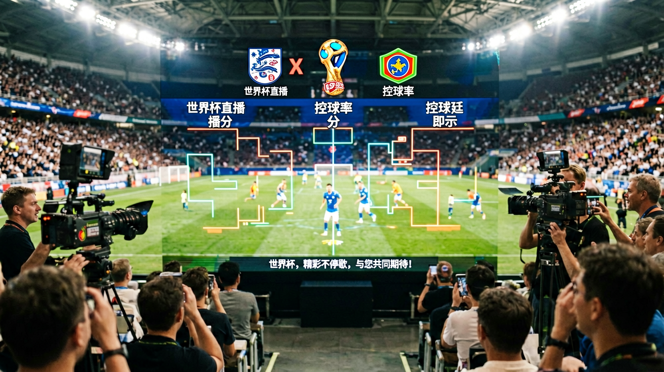 2026世界杯直播画面、比分弹窗、控球率图表展示